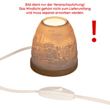 Laden Sie das Bild in den Galerie-Viewer, Unterteil, 230V, für Porzellan Windlicht „Mini Iglu“, elektrische Beleuchtung (LED)