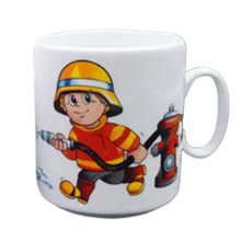 Laden Sie das Bild in den Galerie-Viewer, Tasse, Porzellan, „Feuerwehr“ mit Wunschnamen - Jeder Name ist möglich!
