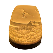 Laden Sie das Bild in den Galerie-Viewer, Porzellan Windlicht, Teelicht, Mini - Iglu "Seebrücke mit Möwen" MI443