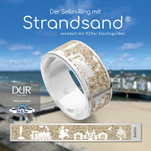 Laden Sie das Bild in den Galerie-Viewer, DUR Schmuck: Ring, Strandring "Ostseebad Sellin / Rügen“ mit Strandsand, R6081