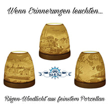 Laden Sie das Bild in den Galerie-Viewer, Porzellan Windlicht, Teelicht, Mini - Iglu "Insel Rügen" MI583