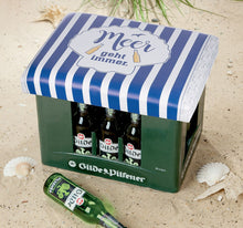 Laden Sie das Bild in den Galerie-Viewer, Bierkasten Sitzpolster, Sitzkissen, Biersitz, Abdeckung für Bierkiste „Meer geht immer“