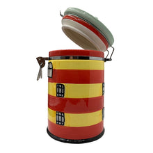 Laden Sie das Bild in den Galerie-Viewer, Keramik-Leuchtturm-Vorratsdose, Kaffeedose, Dose, „Pilsum“, mittel, 250g, 69712