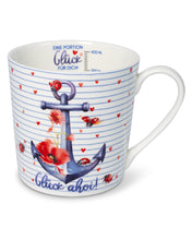 Laden Sie das Bild in den Galerie-Viewer, Tasse, Becher „Anker & Blumen“, 943065