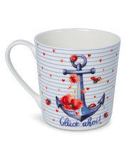 Laden Sie das Bild in den Galerie-Viewer, Tasse, Becher „Anker & Blumen“, 943065