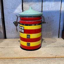 Laden Sie das Bild in den Galerie-Viewer, Keramik-Leuchtturm-Vorratsdose, Kaffeedose, Dose, „Pilsum“, mittel, 250g, 69712