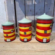 Laden Sie das Bild in den Galerie-Viewer, Keramik-Leuchtturm-Vorratsdose, Kaffeedose, Dose, „Pilsum“, groß, 500 g