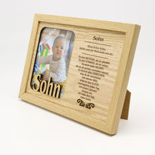 Laden Sie das Bild in den Galerie-Viewer, Bilderrahmen „Sohn“, Holzbilderrahmen, Fotorahmen,