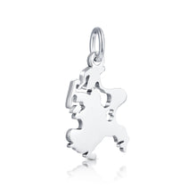 Laden Sie das Bild in den Galerie-Viewer, Inselsilber: Anhänger "Insel Rügen" - der Rügen-Umriss, 925er Silber, poliert, KA08