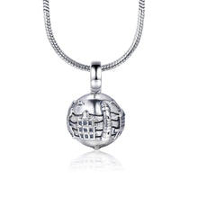 Laden Sie das Bild in den Galerie-Viewer, Inselsilber: Anhänger, kleiner Kugelanhänger "Meine Insel Rügen - Meine kleine Welt", 925er Silber, KA19OX