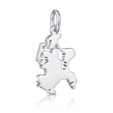 Laden Sie das Bild in den Galerie-Viewer, Inselsilber: Anhänger "Insel Rügen" - der Rügen-Umriss, 925er Silber, weiß rhodiniert, seidenmatt, KA32M