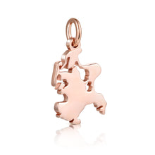 Laden Sie das Bild in den Galerie-Viewer, Inselsilber: Anhänger "Insel Rügen" - der Rügen-Umriss, 925er Silber, rosé vergoldet, poliert, KA33R