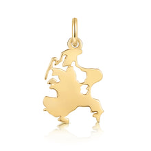 Laden Sie das Bild in den Galerie-Viewer, Inselsilber: Anhänger "Insel Rügen" - der Rügen-Umriss, 925er Silber, gelbgold vergoldet, poliert, KA34R
