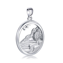 Laden Sie das Bild in den Galerie-Viewer, Inselsilber: Anhänger, "Königsstuhl", 925er Silber, hell rhodiniert, KA54