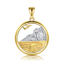 Laden Sie das Bild in den Galerie-Viewer, Inselsilber: Anhänger, "Königsstuhl", 925er Silber, bicolor, KA56WY