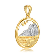 Laden Sie das Bild in den Galerie-Viewer, Inselsilber: Anhänger, "Königsstuhl", 925er Silber, bicolor, KA56WY