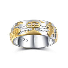 Laden Sie das Bild in den Galerie-Viewer, Inselsilber: Ring „Ostseebad Binz“ der Bicolor - Binz - Ring, 925er Silber, silber und vergoldet, KA58WY