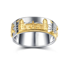 Laden Sie das Bild in den Galerie-Viewer, Inselsilber: Ring „Ostseebad Binz“ der Bicolor - Binz - Ring, 925er Silber, silber und vergoldet, KA58WY