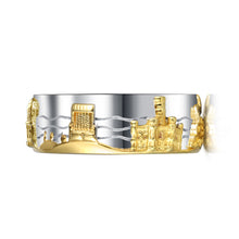 Laden Sie das Bild in den Galerie-Viewer, Inselsilber: Ring „Ostseebad Binz“ der Bicolor - Binz - Ring, 925er Silber, silber und vergoldet, KA58WY