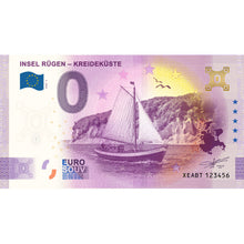 Laden Sie das Bild in den Galerie-Viewer, Limitierter 0-Euro-Souvenirschein „Insel Rügen – Kreideküste“ als Sonderedition mit goldfarbenem Hologramm, den Kreidefelsen und dem historischen Motorsegler „Luise“, gedruckt auf original Banknotenpapier mit den Seriennummern 4001 bis 5000.