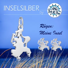 Laden Sie das Bild in den Galerie-Viewer, Inselsilber: Ohrringe, Ohrstecker "Insel Rügen" 925er Silber, poliert KA17