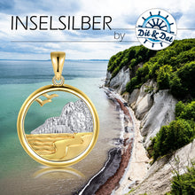 Laden Sie das Bild in den Galerie-Viewer, Inselsilber: Anhänger, "Königsstuhl", 925er Silber, bicolor, KA56WY