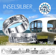 Laden Sie das Bild in den Galerie-Viewer, Inselsilber: Ring „Ostseebad Binz“ - der Binz - Ring, 925er Silber, silber, KA57OX