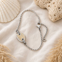 Laden Sie das Bild in den Galerie-Viewer, DUR Schmuck: Armband "Sandglow" mit Strandsand/Crystal, Edelstahl, STB1006SA