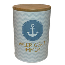 Laden Sie das Bild in den Galerie-Viewer, Porzellan - Vorratsdose, Kaffeedose, Dose, „Meer geht immer“