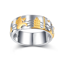 Laden Sie das Bild in den Galerie-Viewer, Inselsilber: Ring „Insel Rügen“ der Bicolor - Rügen - Ring, 925er Silber, silber und vergoldet KA10WY