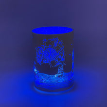 Laden Sie das Bild in den Galerie-Viewer, Glas Windlicht, Twinkle klein, „Leuchtturm und Segelschiff"