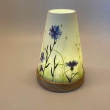 Laden Sie das Bild in den Galerie-Viewer, Porzellan Windlicht Vintage Style, „Kornblume"