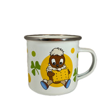 Laden Sie das Bild in den Galerie-Viewer, Emaillebecher „Pittiplatsch“, Metallbecher, emailliert
