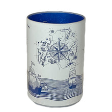 Laden Sie das Bild in den Galerie-Viewer, Glas Windlicht, Twinkle klein, „Leuchtturm und Segelschiff"