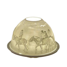 Laden Sie das Bild in den Galerie-Viewer, Porzellan Windlicht, Teelicht "Pferde am Strand"