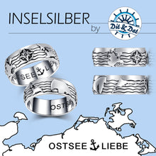 Laden Sie das Bild in den Galerie-Viewer, Inselsilber: Ring „Ostsee⚓️Liebe“ der Ostsee-Insel-Ring, 925er Silber, KA15OX