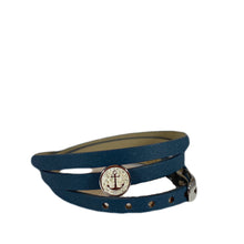 Laden Sie das Bild in den Galerie-Viewer, Lederarmband mit Sand/Steinsandelement Anker