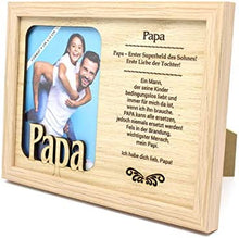 Laden Sie das Bild in den Galerie-Viewer, Bilderrahmen „Papa“, Holzbilderrahmen, Fotorahmen,
