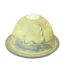 Laden Sie das Bild in den Galerie-Viewer, Porzellan Windlicht, „Küstenlandschaft"