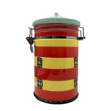 Laden Sie das Bild in den Galerie-Viewer, Keramik-Leuchtturm-Vorratsdose, Kaffeedose, Dose, „Pilsum“, groß, 500 g