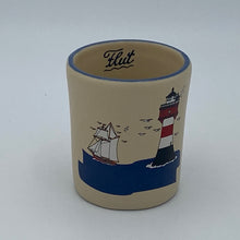Laden Sie das Bild in den Galerie-Viewer, Eierbecher / Schnapsglas „Leuchtturm“ mit Wunschnamen - Jeder Name ist möglich!