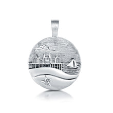 Laden Sie das Bild in den Galerie-Viewer, nselsilber: Anhänger, Wendeanhänger "Kap Arkona und Seebrücke Sellin", 925er Silber, KA11OX