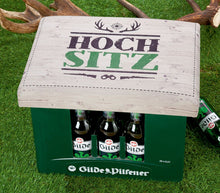 Laden Sie das Bild in den Galerie-Viewer, Bierkasten Sitzpolster, Abdeckung für Bierkiste, Auflage „Hochsitz“