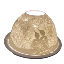 Laden Sie das Bild in den Galerie-Viewer, Porzellan Windlicht, Teelicht „Elfen"