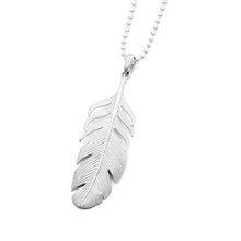 Laden Sie das Bild in den Galerie-Viewer, DUR Schmuck: Anhänger "Feder", 925er Sterlingsilber P2737