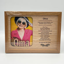 Laden Sie das Bild in den Galerie-Viewer, Bilderrahmen „Oma“, Holzbilderrahmen, Fotorahmen