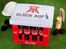 Laden Sie das Bild in den Galerie-Viewer, Bierkasten Sitzpolster, Abdeckung für Bierkiste, Auflage „Glück Auf“
