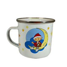 Laden Sie das Bild in den Galerie-Viewer, Emaillebecher „Sandmännchen“, Metallbecher, emailliert