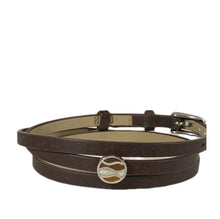 Laden Sie das Bild in den Galerie-Viewer, DUR Schmuck: Armband, Lederarmband braun mit Sandelement, Welle, Bernstein, Strandsand, A1597