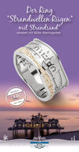 Laden Sie das Bild in den Galerie-Viewer, DUR Schmuck: Ring "Strandwellen - Rügen" Der Rügenring mit Strandsand R5718